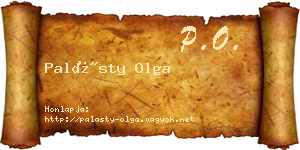 Palásty Olga névjegykártya